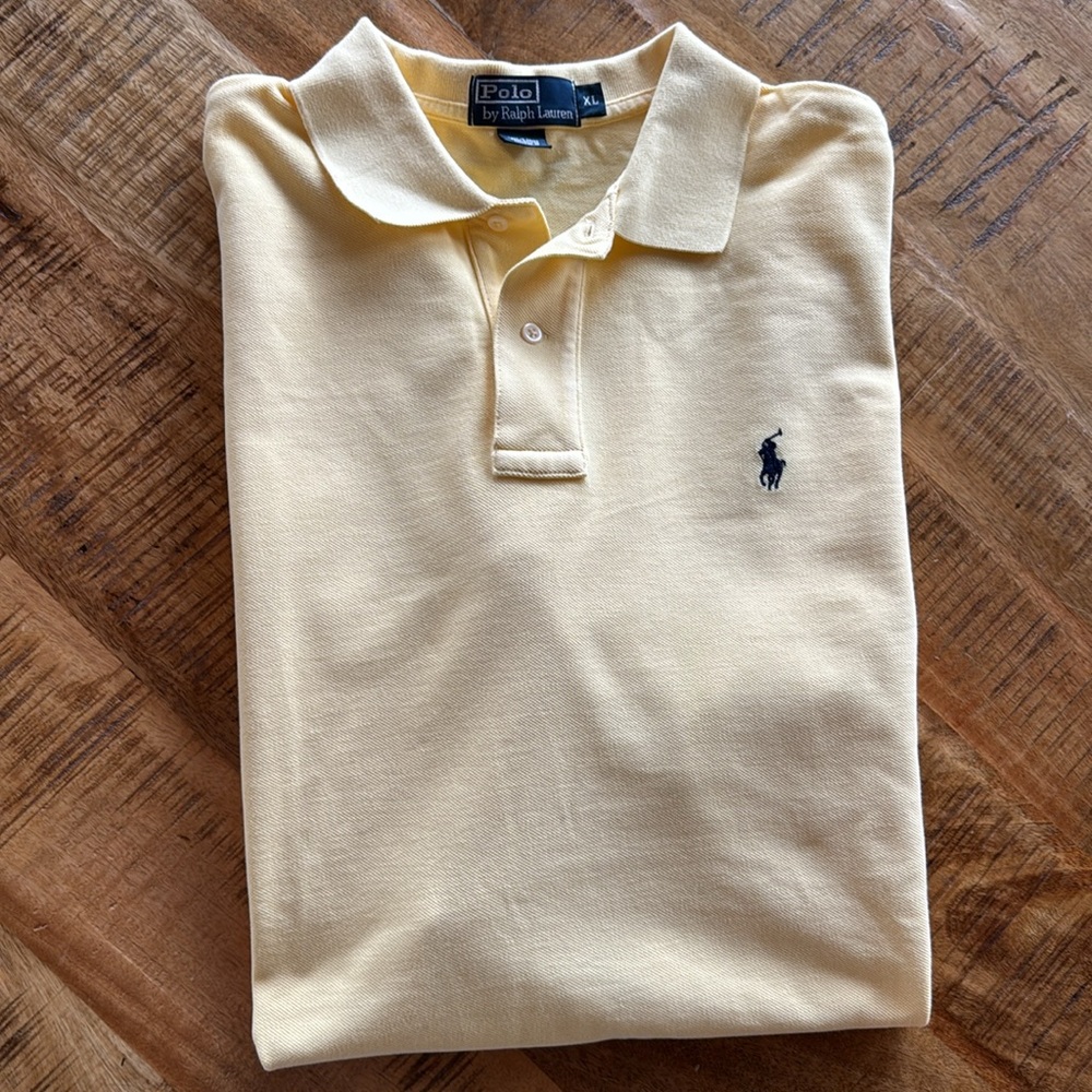 Polo Ralph Lauren Yellow short sleeve Polo Shirt XL. Like new!